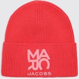 Marc Jacobs Berretto da bambino in cotone con risvolto e patch logo Fuxia Taglia 4