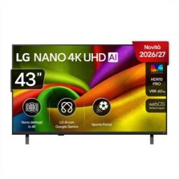 LG Smart Tv 43" Nano 4k Ai 43nu850b6la-charcoal Black