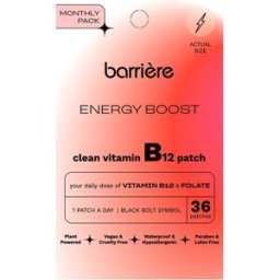 36 Pezzo barrière ENERGY BOOST Vitamin B12 Patch Black Bolt