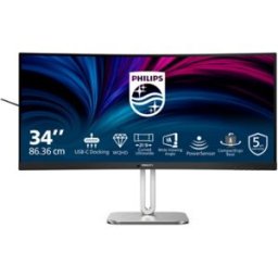 Philips Monitor Curvo 34 Led Va Wqhd 21:9 4ms 120hz 350 Cdm, Reg Altezza, Dp/hdmi, Usb-C, Multimedia