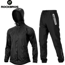 ROCKBROS set di giacche da Ciclismo impermeabile da bicicletta riflettente traspirante abbigliamento sportivo all'aperto giacca a vento Jersey pantaloni tuta Ciclismo