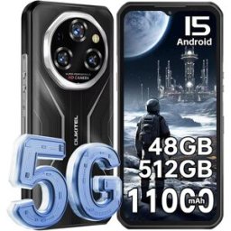 OUKITEL WP55 Pro 5G Smartphone Robusto Sbloccato Android 15-48GB+512GB/2TB, Telefoni Cellulari Robusti, Display FHD+ da 6,6'', Fotocamera Posteriore da 108MP, 11000mAh
