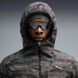 PUMA Giacca isolante Brightstride Printed PrimaLoft® da uomo, Abbigliamento, Nero, M