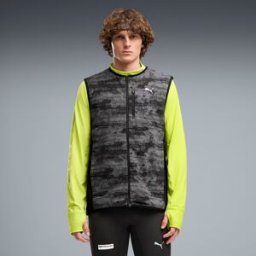 PUMA Gilet Brightstride PrimaLoft® da uomo con vestibilità performante, Abbigliamento, Nero, L