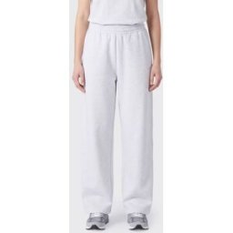 Carhartt Pantaloni jogging in cotone a gamba dritta con logo patch Argento Taglia M
