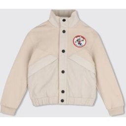 Marc Jacobs Bomber da bambino in pile e jersey con patch ricamate Panna Taglia 10