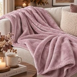 KASANOVA Plaid maxi 140x180 cm rosa Flannel