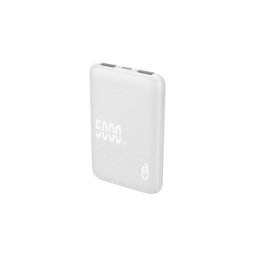 Blackbyte by Pedro Buerbaum Batteria Lipo Esterna/Powerbank da 5000mAh - Powerdelivery 20W - Carica Rapida da 22.5W - Tacto Engomado - Extraplana - Colore Bianco