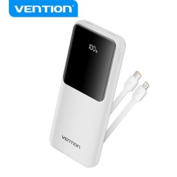 Vention Power Bank 10.000 mAh - Interfacce USB multiple - Ricarica rapida - Uscita totale 3A - Colore bianco