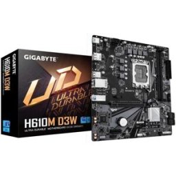 Gigabyte H610m D3w Scheda Madre - Supporta Cpu Intel Core Di 14ª Generazione, Vrm A 5+1+1 Fasi, Fino A 5600mhz Ddr5, 1xpcie 3.0