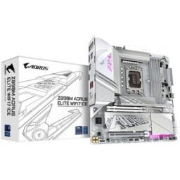 Gigabyte Z890m Aorus Elite Wifi7 Ice Scheda Madre - Supporta Cpu Intel Core Ultra (Serie 2), Vrm A 12+1+2 Fasi, Fino A 8800mhz