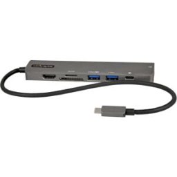 Startech.Com Adattatore Multiporta Usb C - Da Usb-C A Hdmi 2.0 4k 60hz, 100w Power Delivery Pass-Through, Slot Sd/microsd, Hub