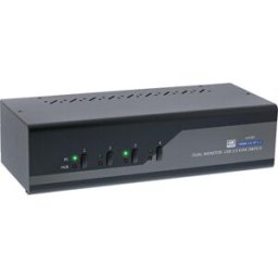 Inline Switch Kvm Desktop, 4 Porte, Dual Monitor, Dp + Hdmi, 4k, Usb 3.0, Audio