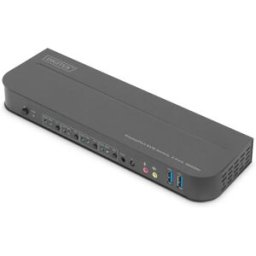 Digitus Switch Kvm, 4 Porte, 4k60hz, 4 X Dp In, 1 X Dp/hdmi Out