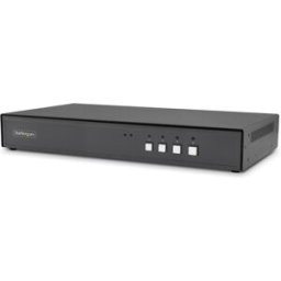 Startech.Com Switch Kvm Sicuro A 4 Porte, Hdmi O Displayport, 4k 60hz, Kvm Desktop Niap 4.0, Alloggiamento In Metallo, Porta