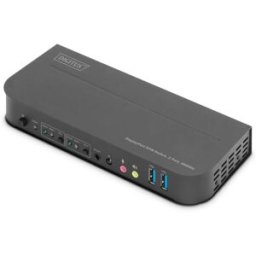Digitus Switch Kvm, 2 Porte, 4k60hz, 2 X Dp In, 1 X Dp/hdmi Out