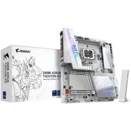Gigabyte Z890 Aorus Tachyon Ice Scheda Madre - Cpu Intel Core Ultra (Serie 2), Vrm A 18+1+2 Fasi, Fino A 9500 Mhz Ddr5 (O.C), 1