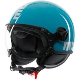 Casco Jet Momo Design Fgtr Classic Candy Lake Blu Bianco XL