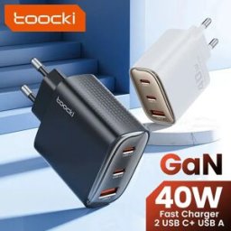 toocki 40W GaN Caricatore USB Tipo C QC 4.0 Carica rapida Doppio tipo C Caricatore rapido per telefono per iPhone 15 14 13 12 Pro Max Samsung S23