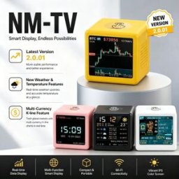 Heltec Automation NMMiner Ufficiale Colorato Smart TV 1000KH/s Migliore Nerdminer V2 ESP32 BTC SOLO Lottery Miner e Orologio da Tavolo Silenzioso Smart Gift