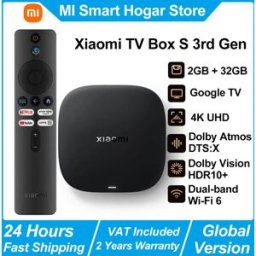 Xiaomi TV Box S 3a Generazione, Box TV Android Smart, Lettore Multimediale 4K Ultra HD WIFI 6, Google TV, Dolby Vision HDR10+, Assistente Google
