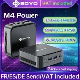 Soyo M4 Power Mini PC AMD Ryzen 3 3250C 8GB DDR4 256GB M.2 SSD Windows11 Pro WIFI5 Bluetooth4.2 Mini Computer Desktop DP HDMI RJ45 Micro PC per Ufficio e Casa
