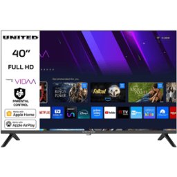 United UN40FVZ1 TV LED, SMART TV, 40 ", Full-HD, Processore CA53 x4, Black, Classe E
