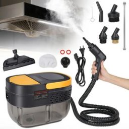 NONE Pulitore a Vapore Portatile 2500W, Macchina per Pulizia Climatizzatori 1600ML, Strumento per Pulizia Cappa Cucina, Elettrodomestici, Vetri Auto, 220V Spina EU