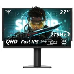 NONE Monitor Gaming KTC 27 Pollici H27E8, 275Hz OC 2K 2560x1440 Schermo IPS Veloce, 1ms, 123% sRGB, HDR400, FreeSync & G-Sync, 2*HDMI 2.0, 2*DP 1.4, 1*USB 2.0, Bassa Luce Blu e Senza Sfarfallio, Montaggio