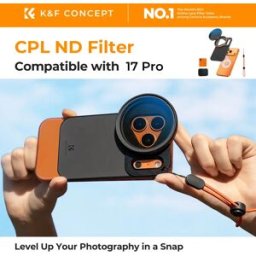 K&F CONCEPT Filtro 58 mm ND Variabile ND2-32 o Polarizzatore CPL per iPhone 18 17 Pro con Adattatore Magnetico in Alluminio MagSafe