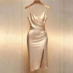 YEAE Nuovi Abiti Estivi da Donna Eleganti con Spalline Sottili, Vestito con Spacco e Perline, Vestidos De Verano Mujer Q4114