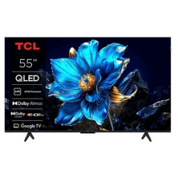 TCL 55T69C, Smart TV QLED 55'', Direct LED TV, 4K HDR Powered by Google (Dolby Vision & Atmos, Game Master, Motion clarity, compatible with Google Assistant Alexa)