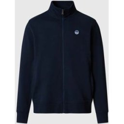 North Sails Felpa con patch logo e zip Navy blue S