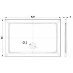 - Piatto doccia in tecnopolimero Mr.Flat 80x120 cm x H 3 cm
