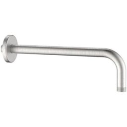 - Braccio doccia tondo acciaio spazzolato 30 cm