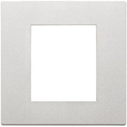 Vimar Placca due moduli in tecnopolimero argento