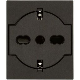 Vimar Presa elettrica 2P+T P40 universale a filo nero