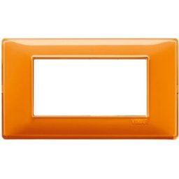 Vimar Placca 4 moduli Plana reflex arancione