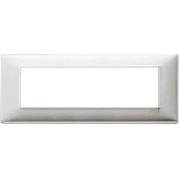 Vimar Placca 7 moduli Plana alluminio spazzolato