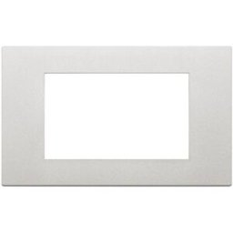 Vimar Placca quattro moduli in tecnopolimero argento