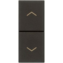 Vimar Due pulsanti interbloccati 1P NO + 1P NO 10A 250V nero