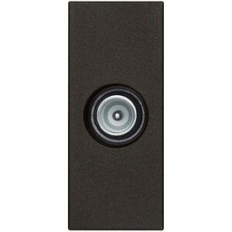 Vimar Presa elettrica coassiale TV-RD-SAT passante nero