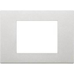 Vimar Placca tre moduli in tecnopolimero argento