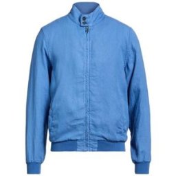 120% Lino Giacca & Giubbotto Uomo Azzurro L