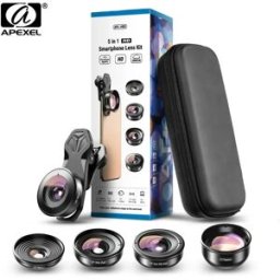 APEXEL HD 5 in 1 Macchina Fotografica Obiettivo Del Telefono 4K Ampio Obiettivo Macro Ritratto Super-Fisheye Lens CPL Filtro per iPhone Samsung tutto il cellulare
