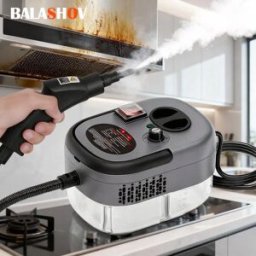 BALASHOV Pulitori a vapore portatili ad alta temperatura e pressione da 2500 W, condizionatore d'aria, cappa per cani, pulizia a vapore per auto, spina europea