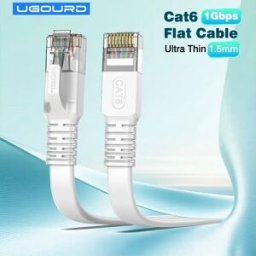 UGOURD Cavo Ethernet Piatto Cat6 1Gbps 1000Mbps, Cavo Patch LAN RJ45 Cat 6 ad Alta Velocità e Basso Profilo per Xbox, Router, Smart TV