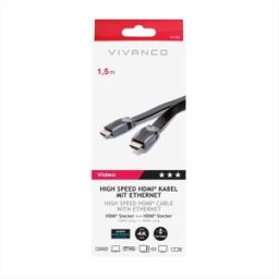 Vivanco Cavo Hdmi V. 2 Alta Velocità Vvvhdmi15mmgk-nero