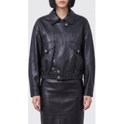 Dunst Giacca biker doppiopetto in pelle sintetica con spalle cadute Grigio Taglia S