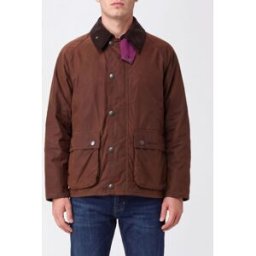 Barbour Giacca leggera Paul Smith x in cotone cerato con colletto in velluto Marrone Taglia S